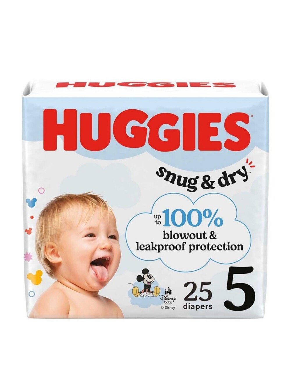 Huggied Snug & Dry Baby Diapers Size 5 25 Count